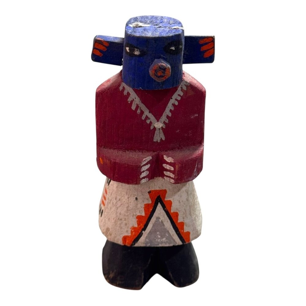 Vintage Hopi Kachina Doll Mini 4" Wooden Figurine Route 55 Tribal Painted Detail